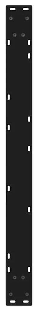 Pés para mesa de jantar 2 peças preto 90x(72-73,3) cm aço