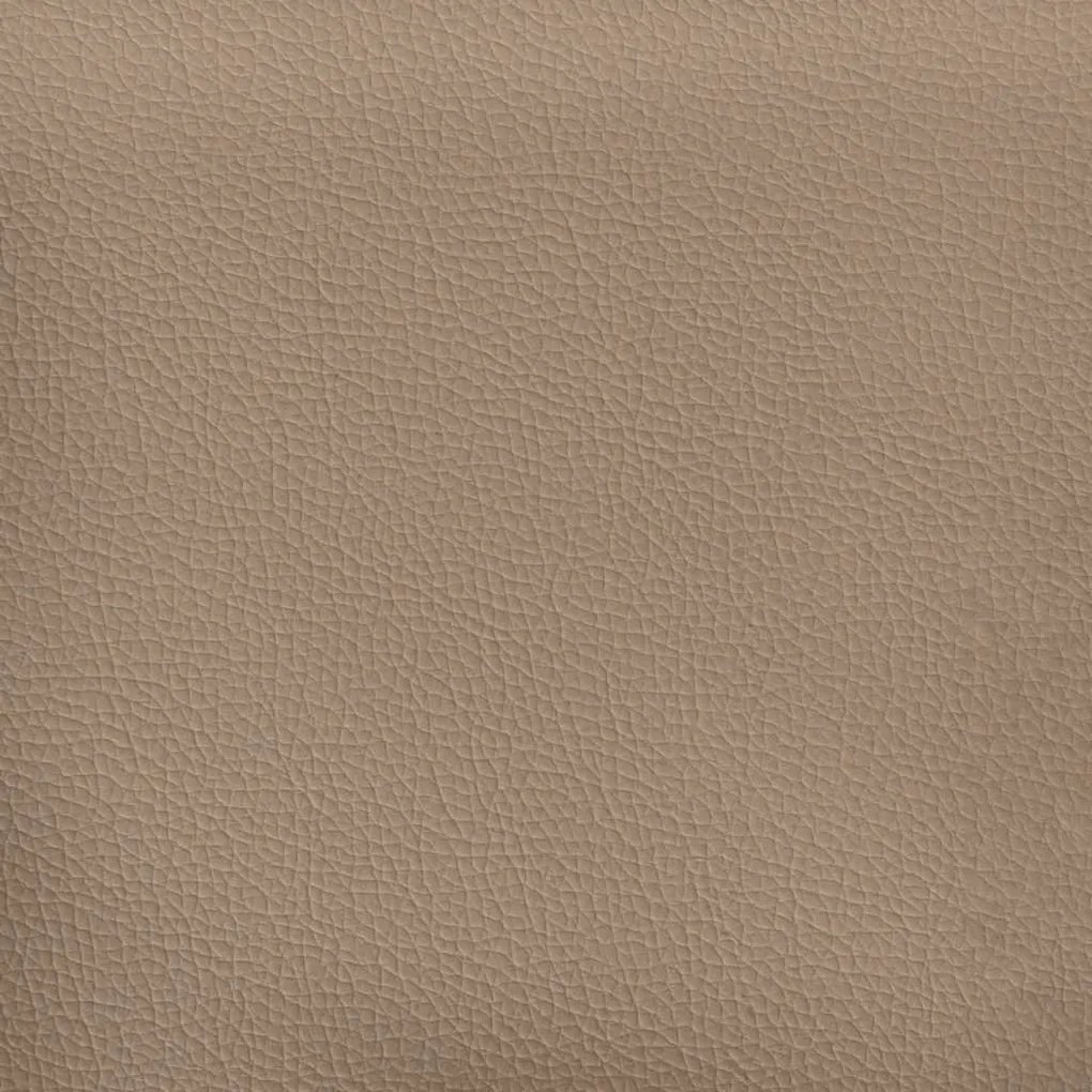 Sofá de 3 lugares 180 cm couro artificial cor cappuccino