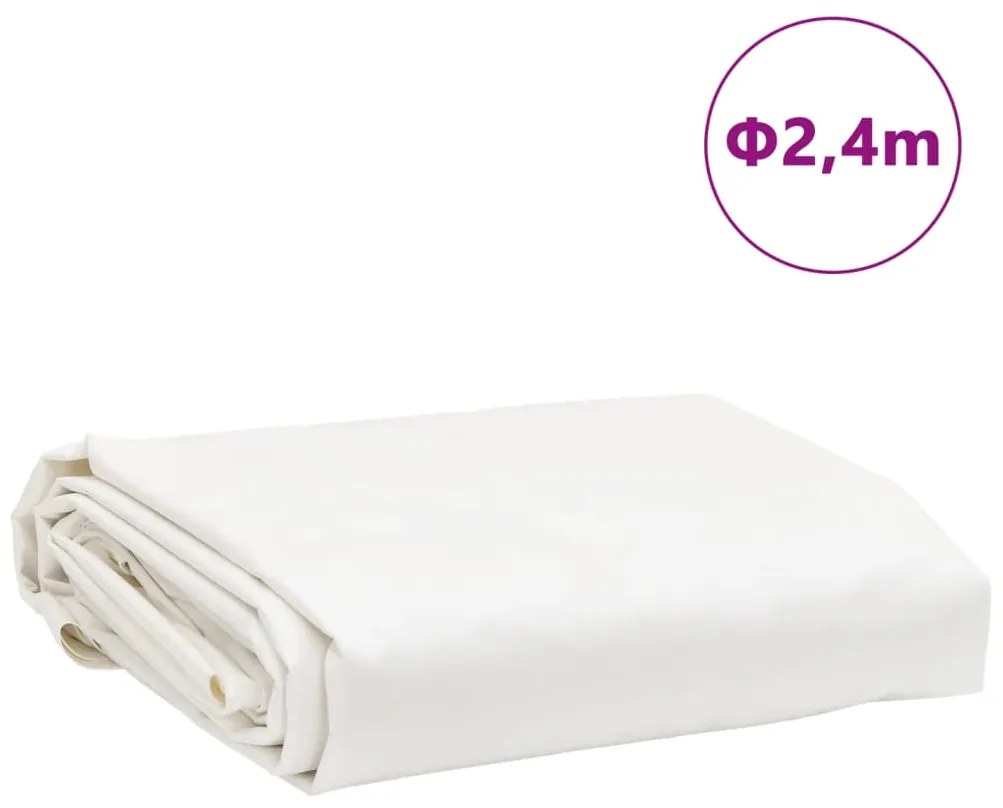 Lona Ø 2,4 m 650 g/m² branco