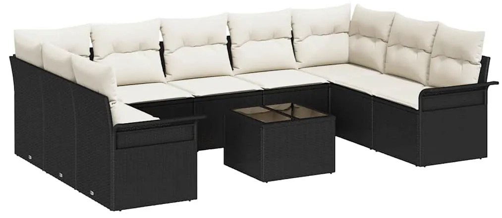 Conjunto de Sofá de Jardim vidaXL de 9 Peças com Almofadas Rattan Sint