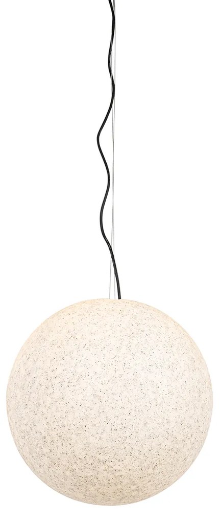 Candeeiro Pendente Moderno Exterior Cinzento 45 cm IP65 - Nura Moderno