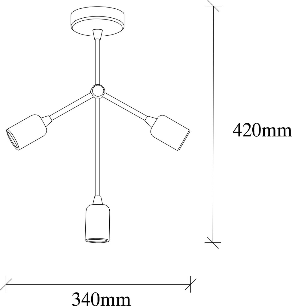 Candeeiro Chandelier Sparrow – Preto – 34 x 10 cm