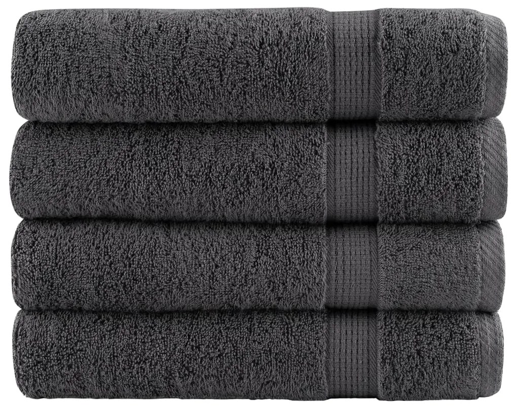 Toalhas de banho premium SOLUND 4pcs 70x140cm 600gsm antracite