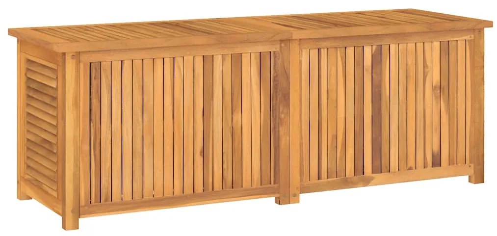 Caixa de arrumação para jardim com saco 150x50x55cm teca maciça