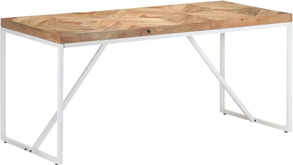 Mesa de jantar 160x70x76 cm madeira acácia maciça e mangueira
