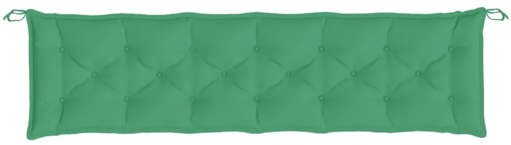 Almofadões banco jardim 2 pcs 200x50x7cm tecido oxford verde
