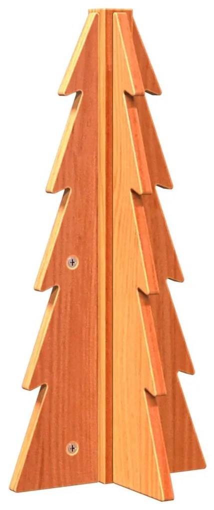 Árvore de Natal decorativa 49 cm pinho maciço castanho-mel