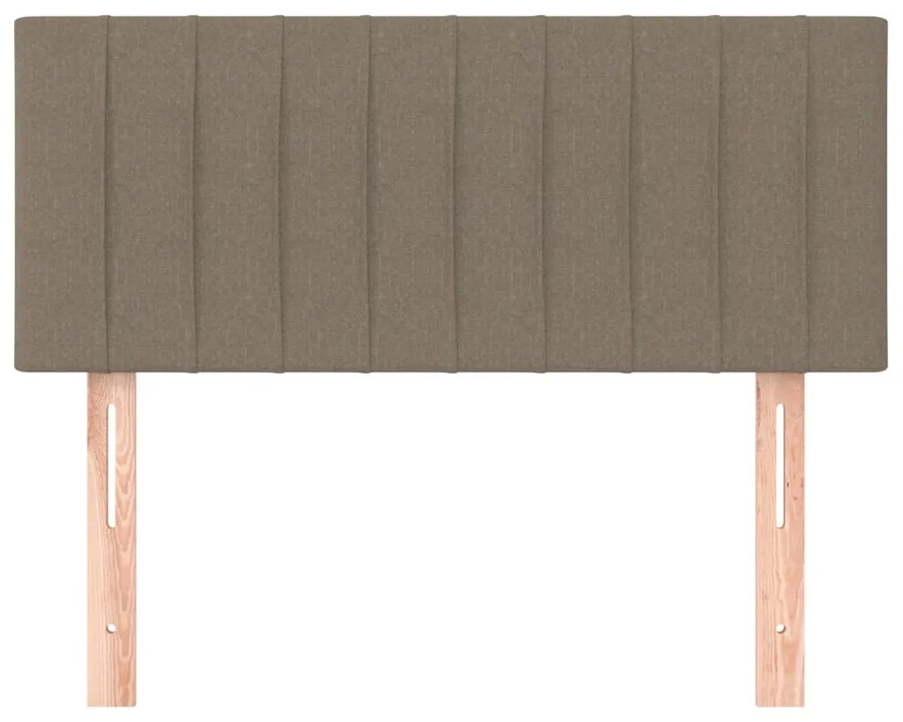 Cabeceira de cama tecido 100x5x78/88 cm cinzento-acastanhado