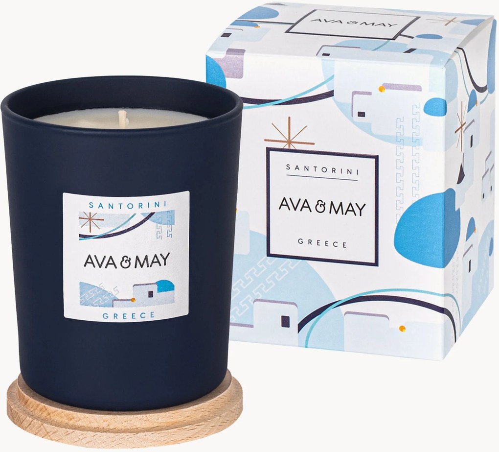 Vela perfumada Santorini (alecrim, fava tonka, cedro)