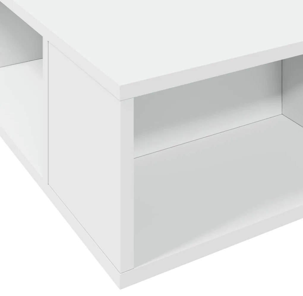 Estrutura de cama 200x200 cm derivados de madeira branco