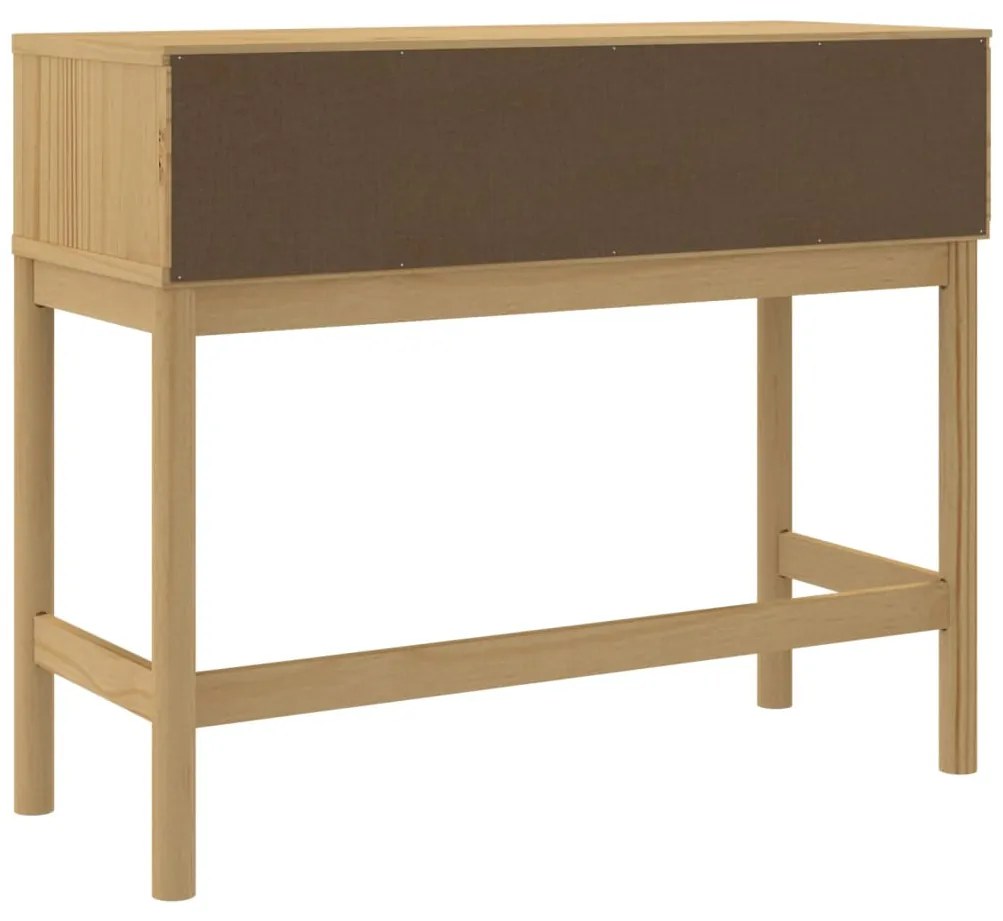 Mesa consola FLORO 89,5x36,5x73 cm pinho maciço castanho mel