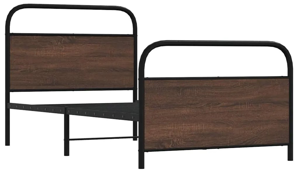 Estrutura cama s/ colchão derivados madeira carvalho castanho