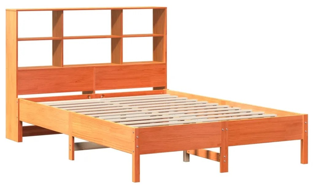 Cama com estante sem colchão 160x200 cm pinho maciço
