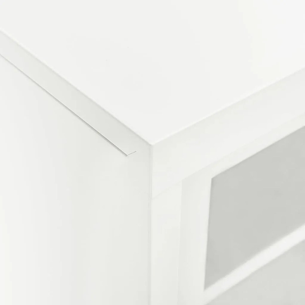 Armário com porta deslizante aço 90x40x90 cm branco