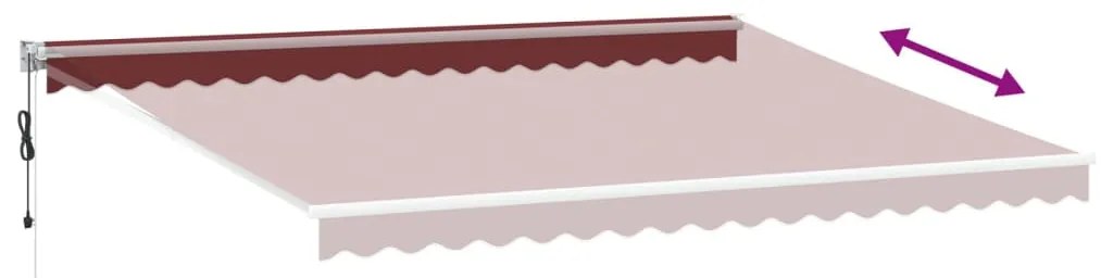 Toldo retrátil automático 450x300 cm bordô