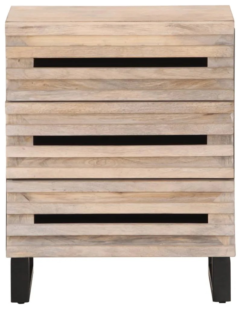 Mesa de cabeceira 50x34x62 cm madeira de mangueira maciça