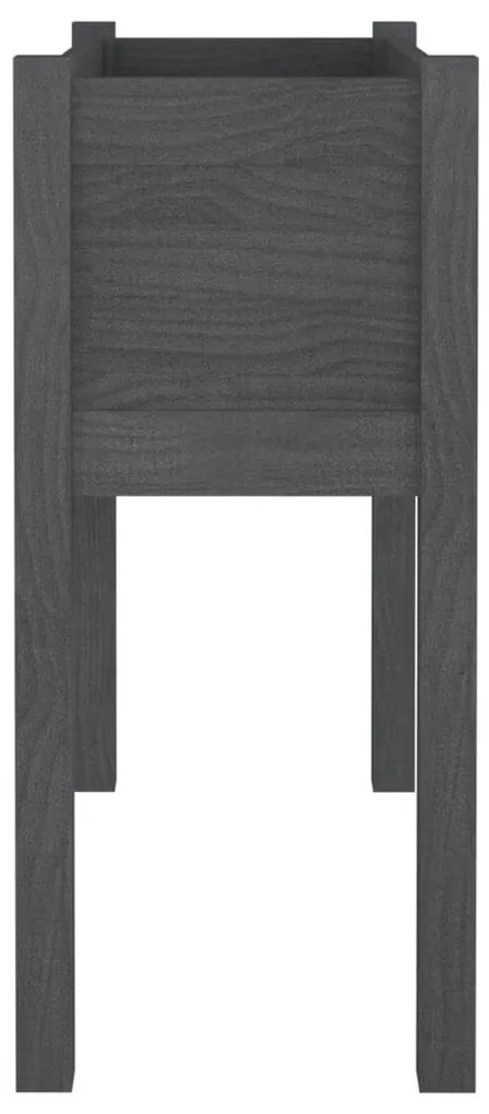 Vaso de jardim 70x31x70 cm madeira de pinho maciça cinzento