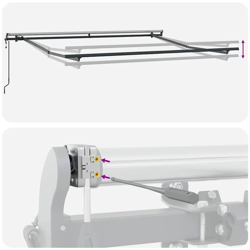 Tenda Retrátil Automática Amarela e Laranja 300x250 cm