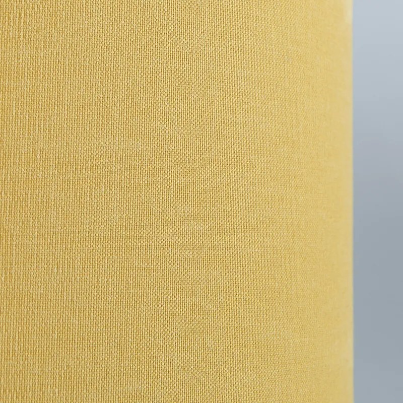 Candeeiro de suspensão preto com abajur 35 cm amarelo ajustável - Blitz I Moderno