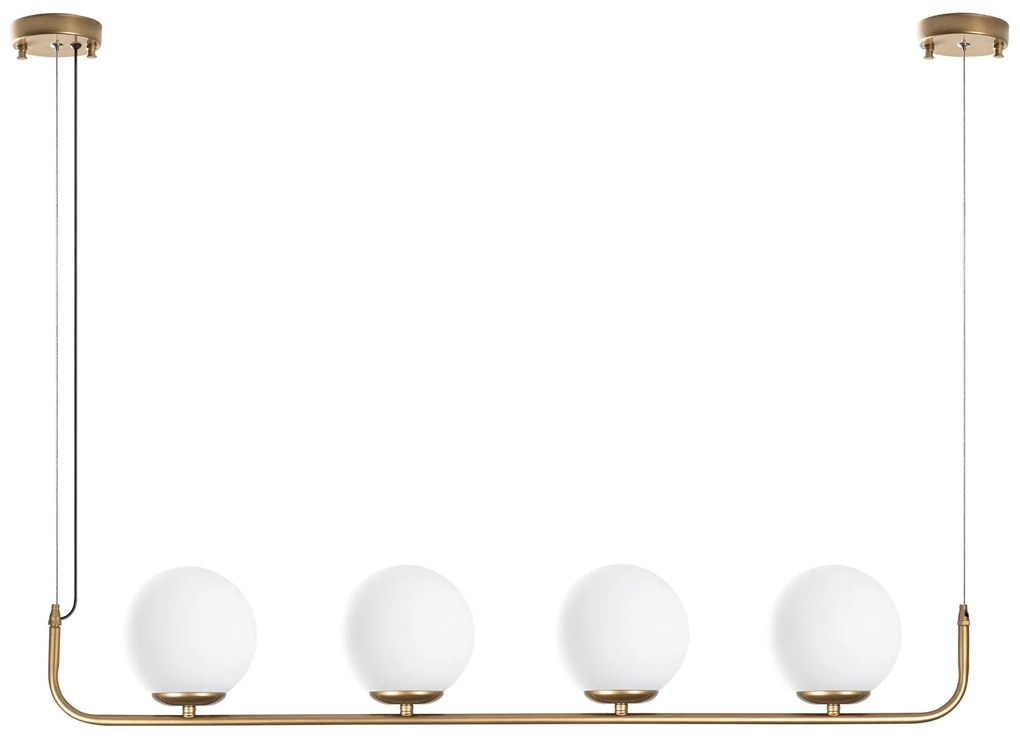 Candeeiro de Teto Faruk – Dourado – Diâmetro de Cap: 15 cm (4 Peças)