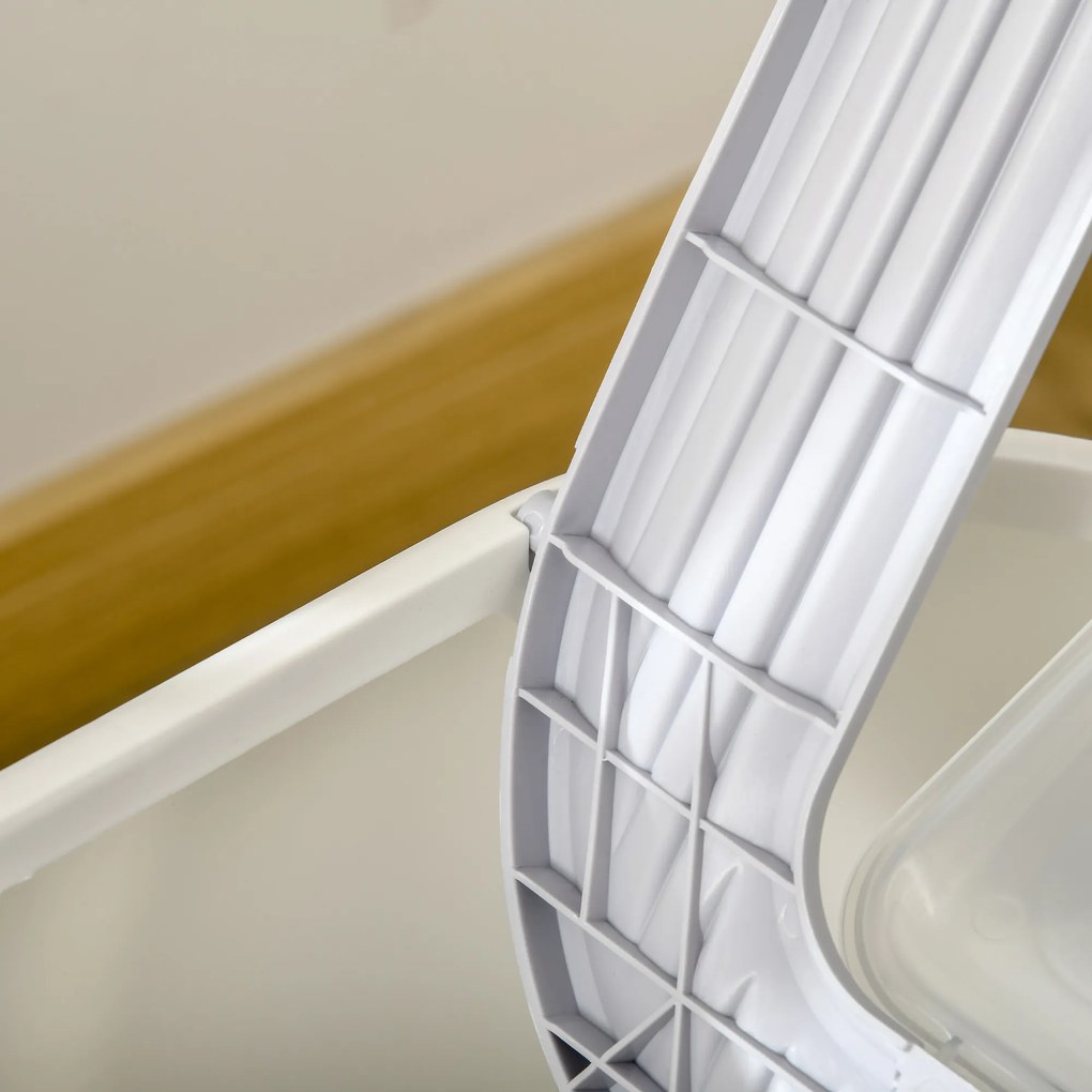 PawHut Caixa de Areia para Gatos Caixa de Areia Fechada com Entrada Dianteira Saída Superior Bandeja Removível e Pá 40x53,5x37,5cm Cinza e Bege