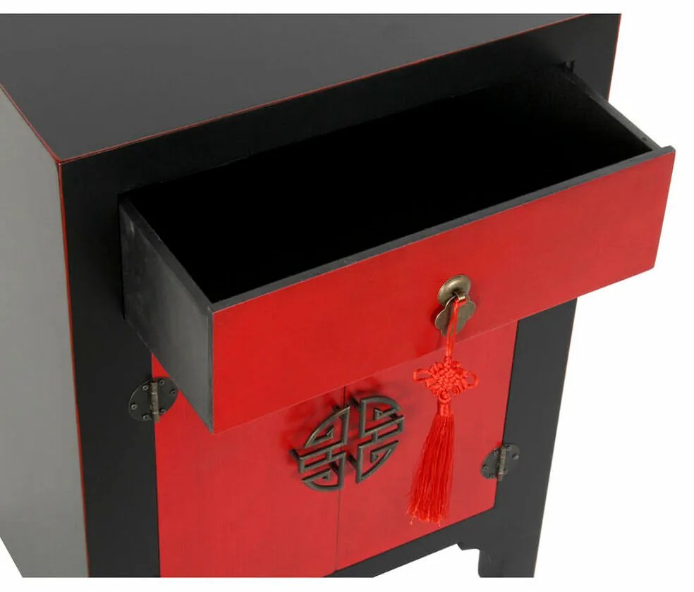 Mesa de Cabeceira DKD Home Decor Abeto MDF (45 x 35 x 66 cm)