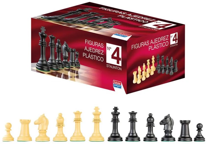 Ajedrez Falomir Staunton Nº4 Figuras de Plástico