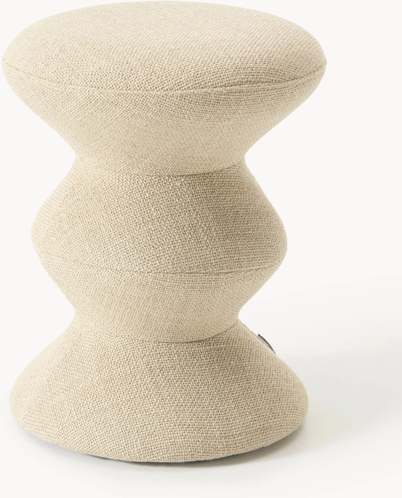 Mesa de apoio redonda estofada Zig Zag