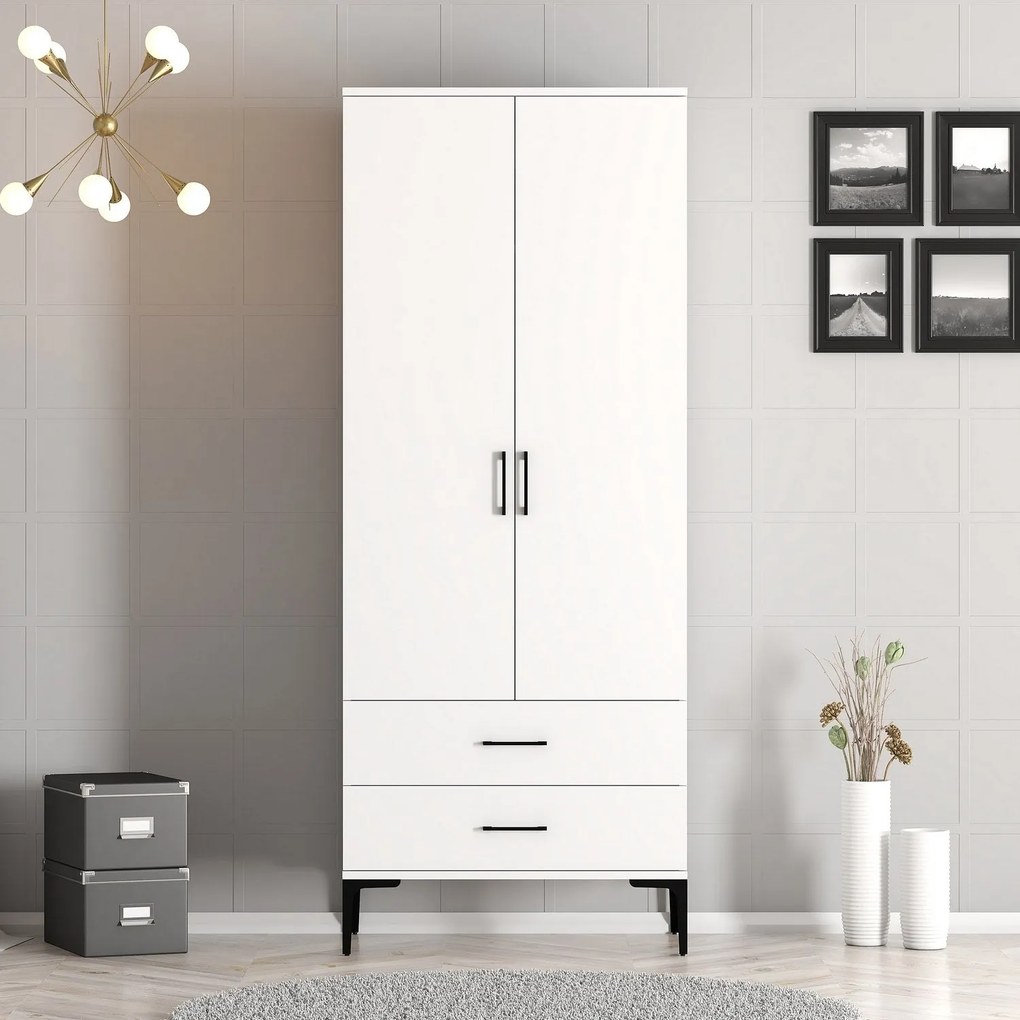 Guarda-Roupa Kumsal T – Branco – 80 cm x 47,5 cm x 201,4 cm