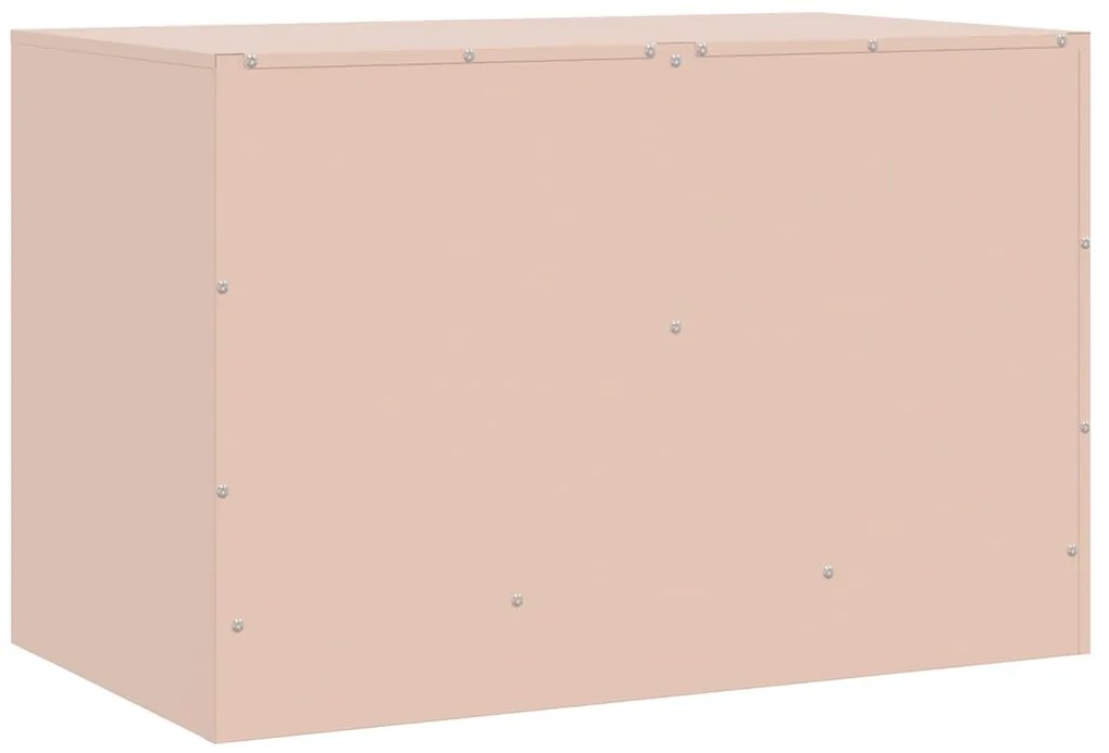 Móveis de TV 2 pcs 67x39x44 cm aço rosa