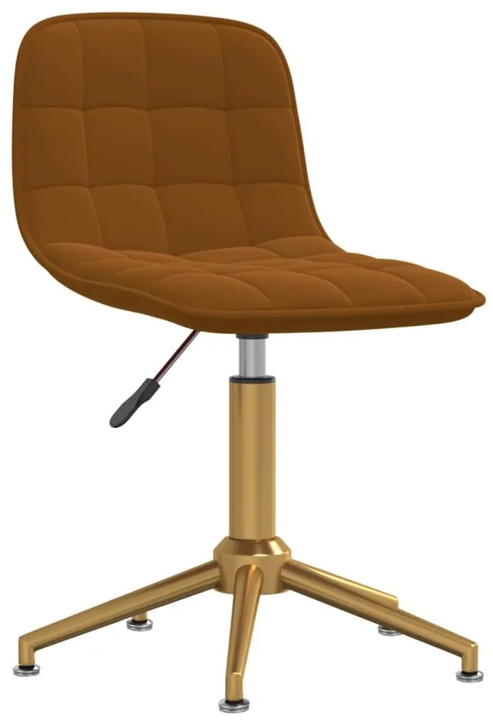 vidaXL Cadeira de escritório veludo castanho