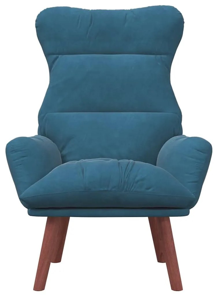 Poltrona Relaxante Veludo Azul
