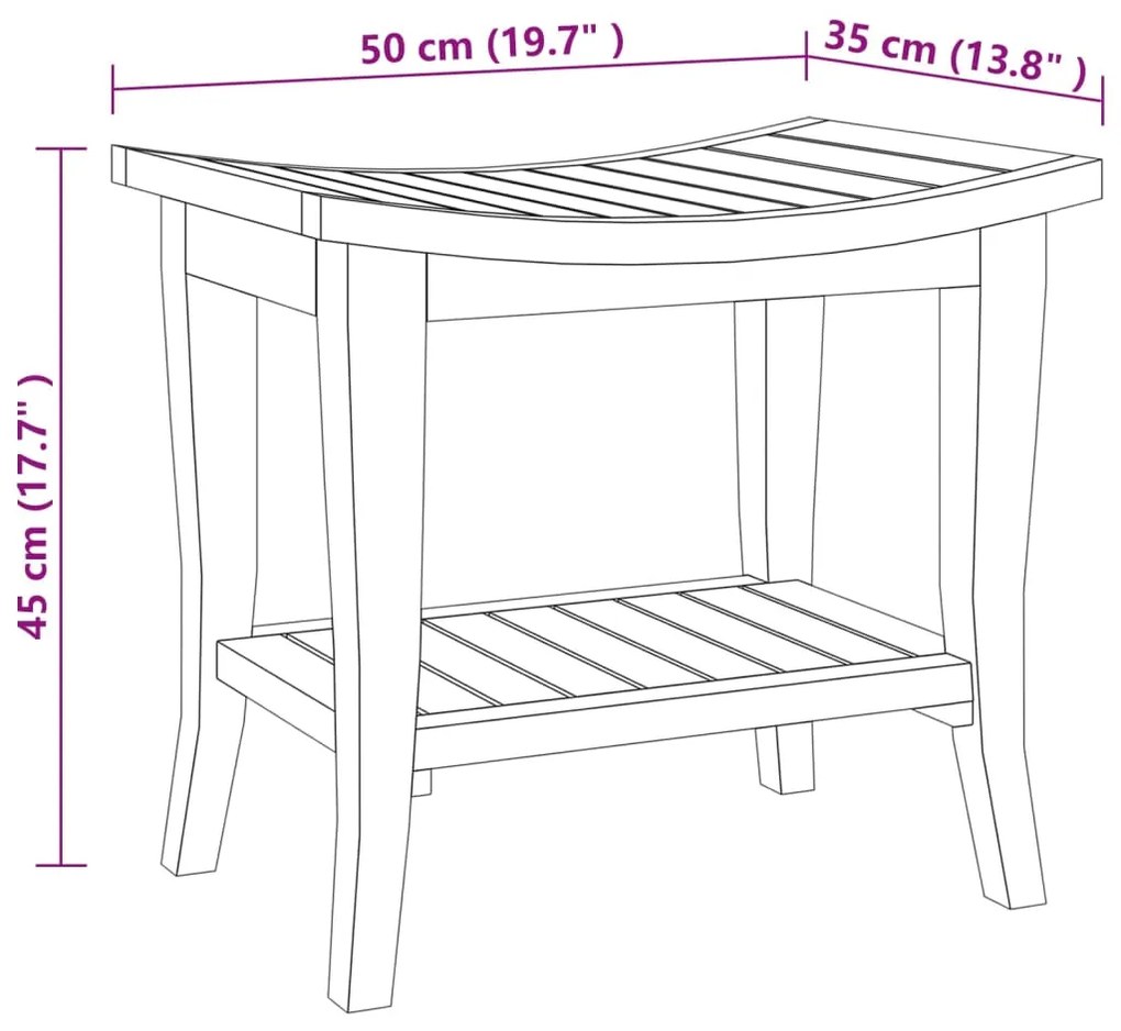 Mesa de apoio p/ casa de banho madeira de teca maciça