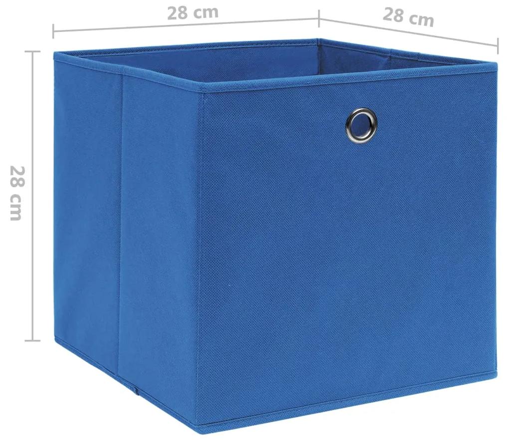 Caixas arrumação 10 pcs 28x28x28 cm tecido-não-tecido azul