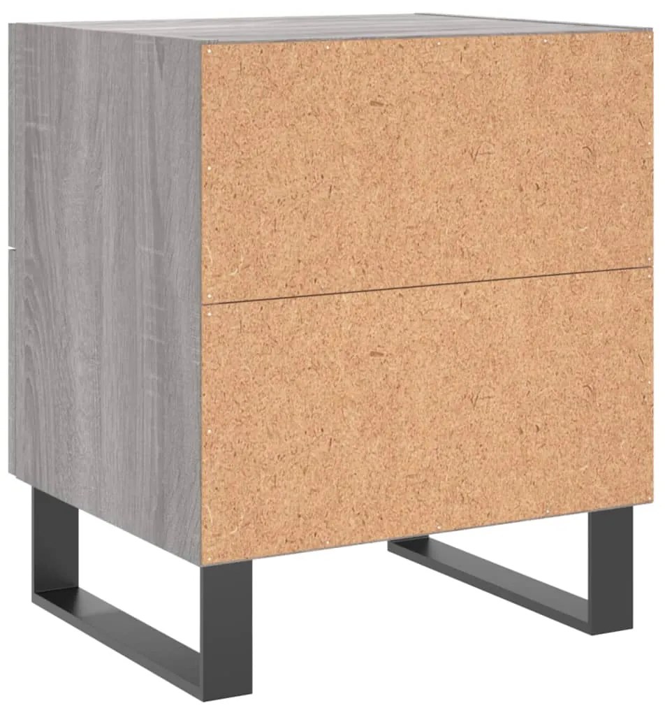 Mesa cabeceira 40x35x47,5 cm derivados madeira sonoma cinza