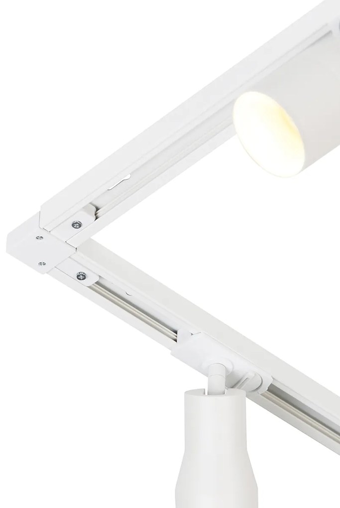 Sistema de iluminação de trilho moderno com 5 focos branco 1-fase - Iconic Kohua