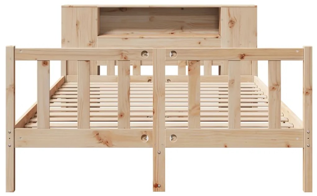 Cama com estante sem colchão 120x190 cm pinho maciço