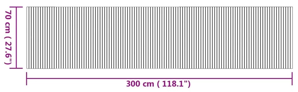 Tapete retangular 70x300 cm bambu cor natural