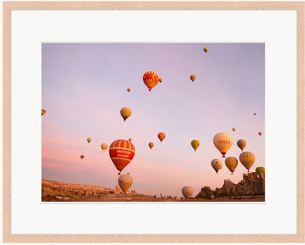 Impressão digital emoldurada Globes Sunset