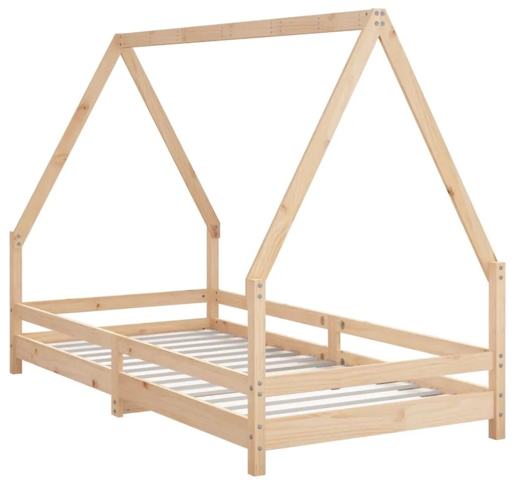 Estrutura de cama infantil 90x190 cm madeira de pinho maciça