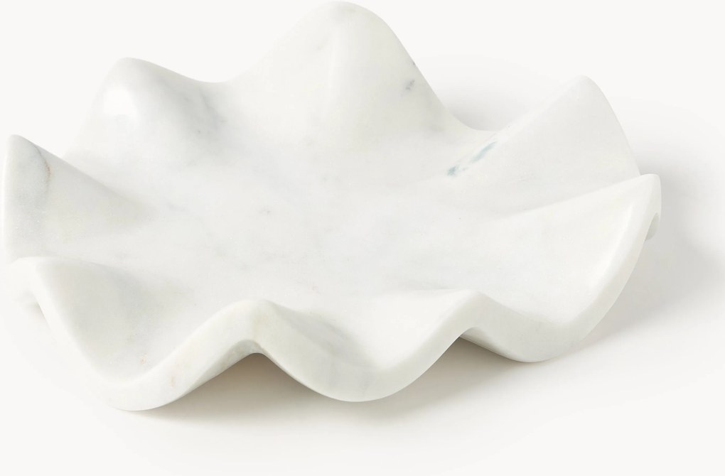 Tabuleiro decorativo em mármore artesanal Gaia, Ø 20 cm