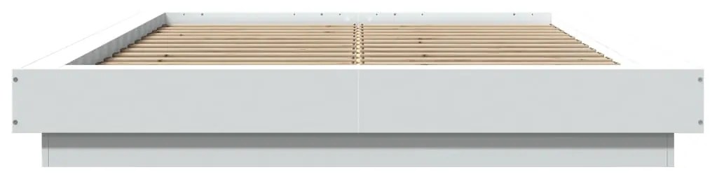 Estrutura de cama 140x190 cm derivados de madeira branco