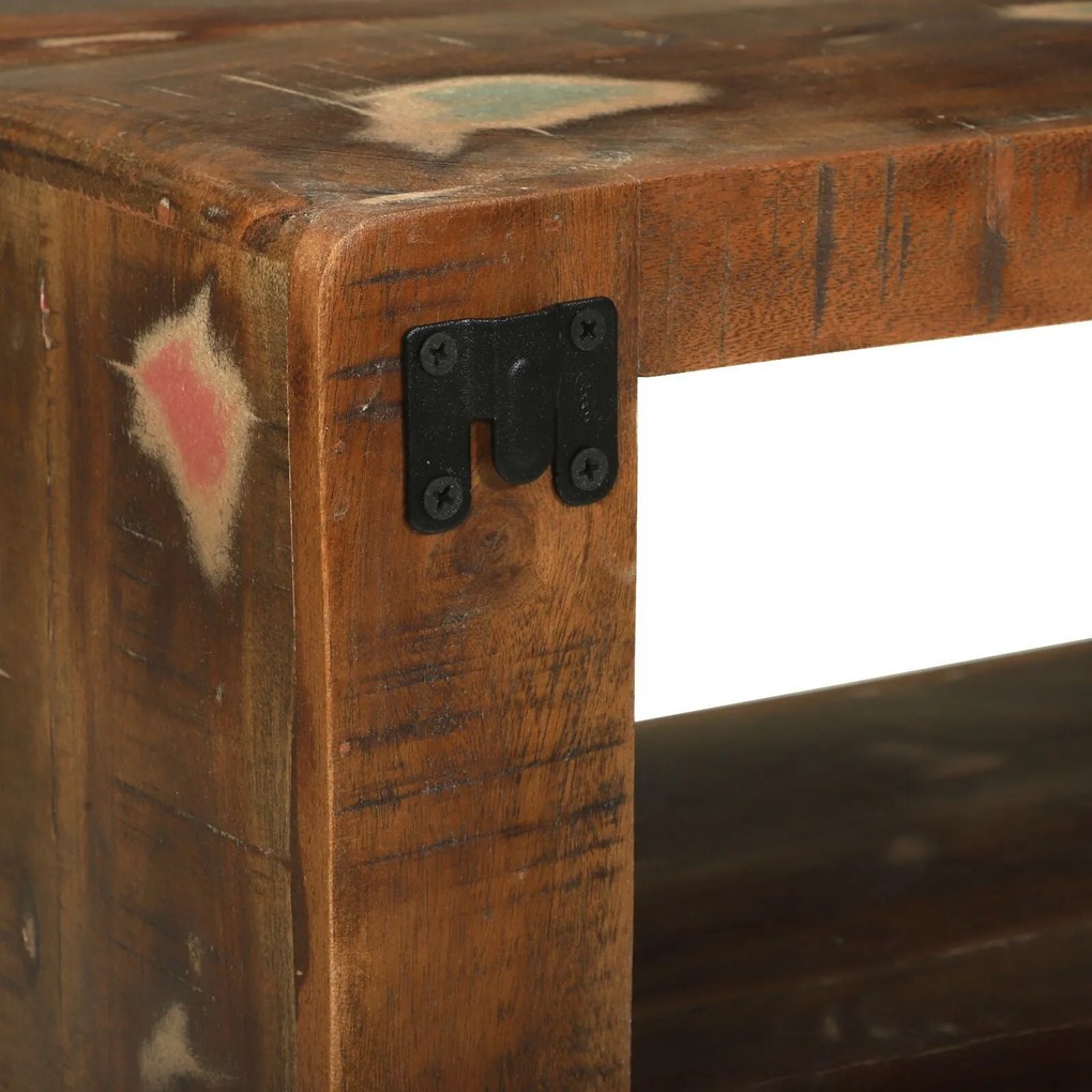 Cabinet de TV Multicolorido 60x30x25 cm Madeira Reaproveitada Maciça