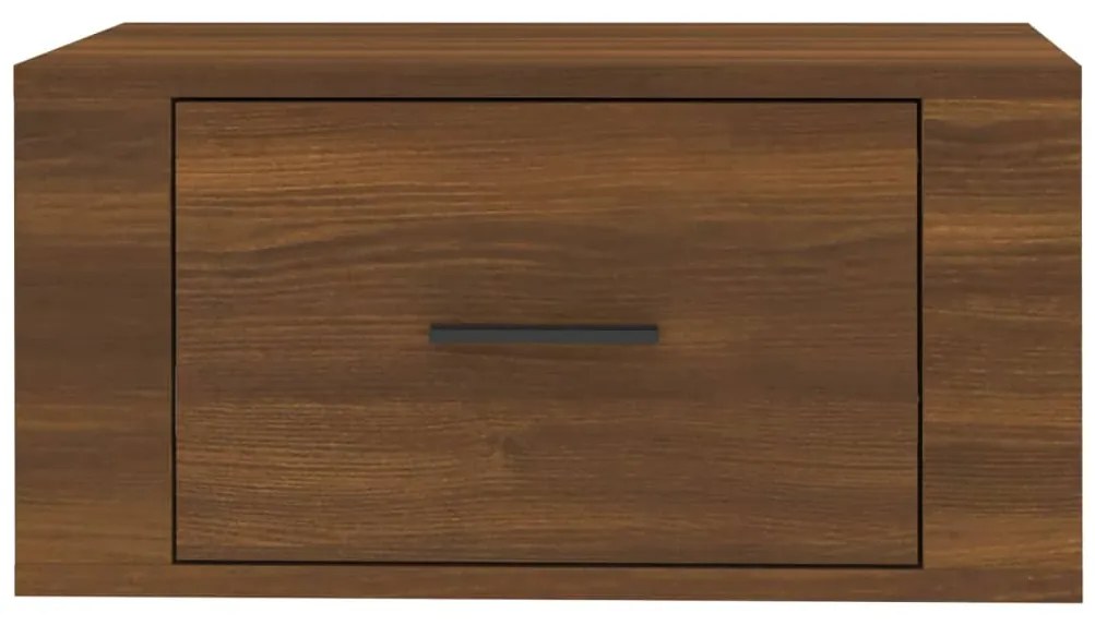 Mesa de cabeceira de parede 50x36x25 cm carvalho castanho
