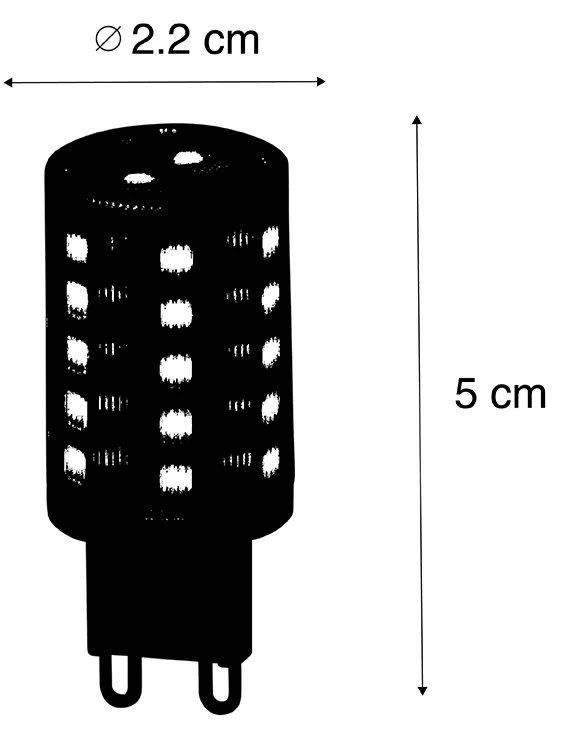 Conjunto de 5 Lâmpada LED regulável Smart G9 2,5W 250 lm 2700K