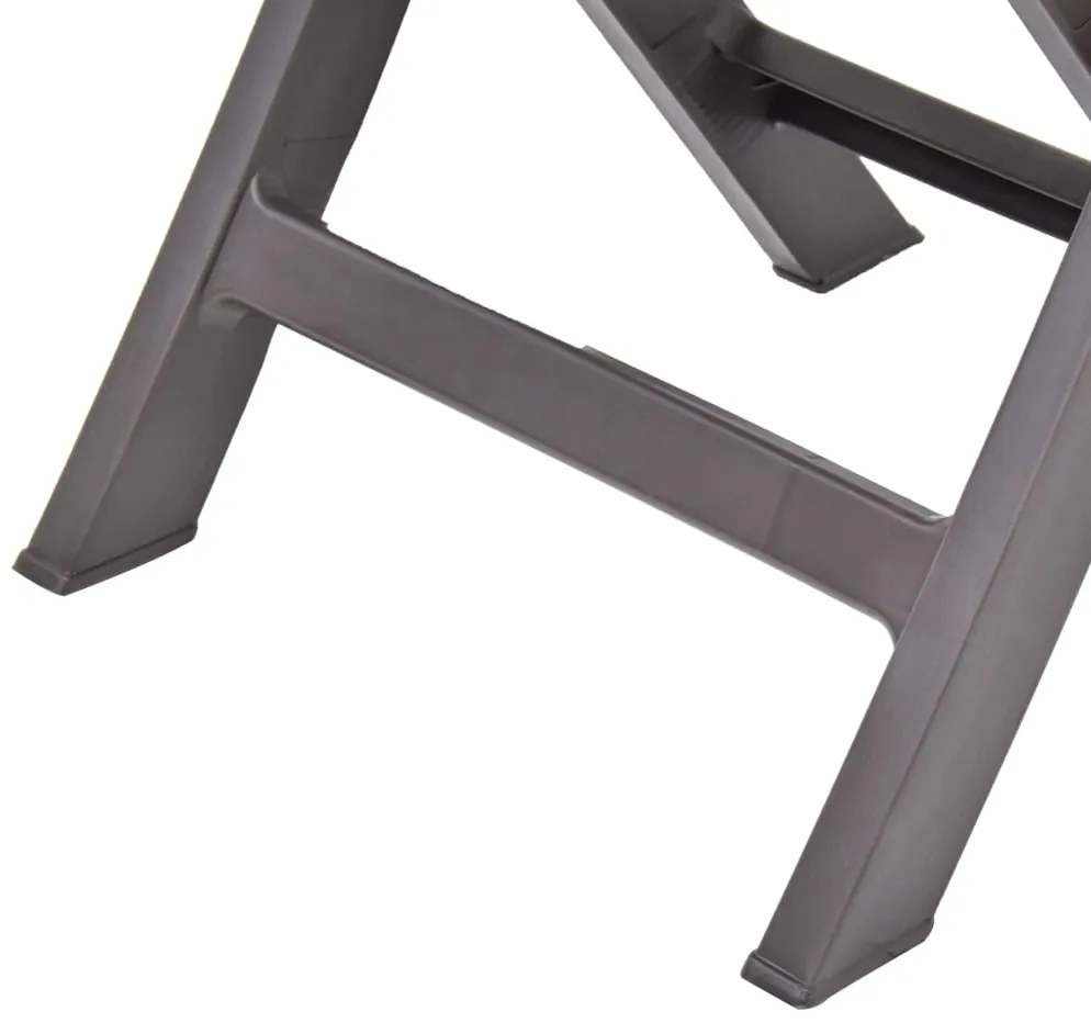 Cadeiras de jardim dobráveis 2 pcs plástico moca