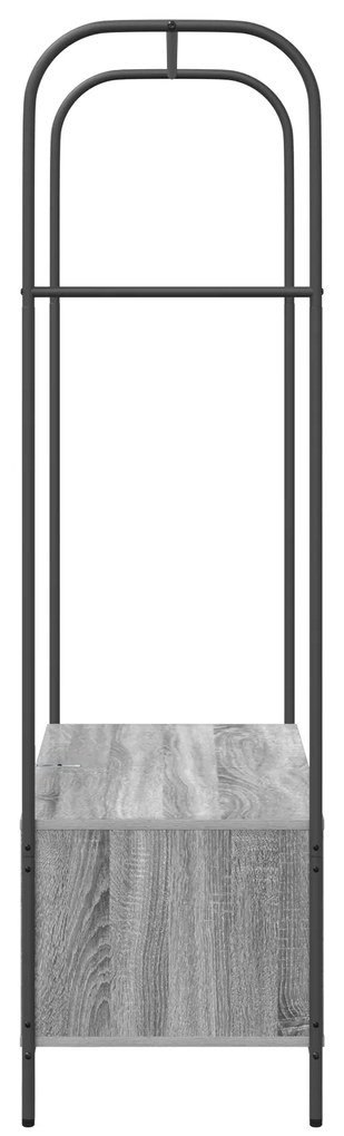 Cabideiro com Prateleiras Cinza Sonoma 100x44x160 cm