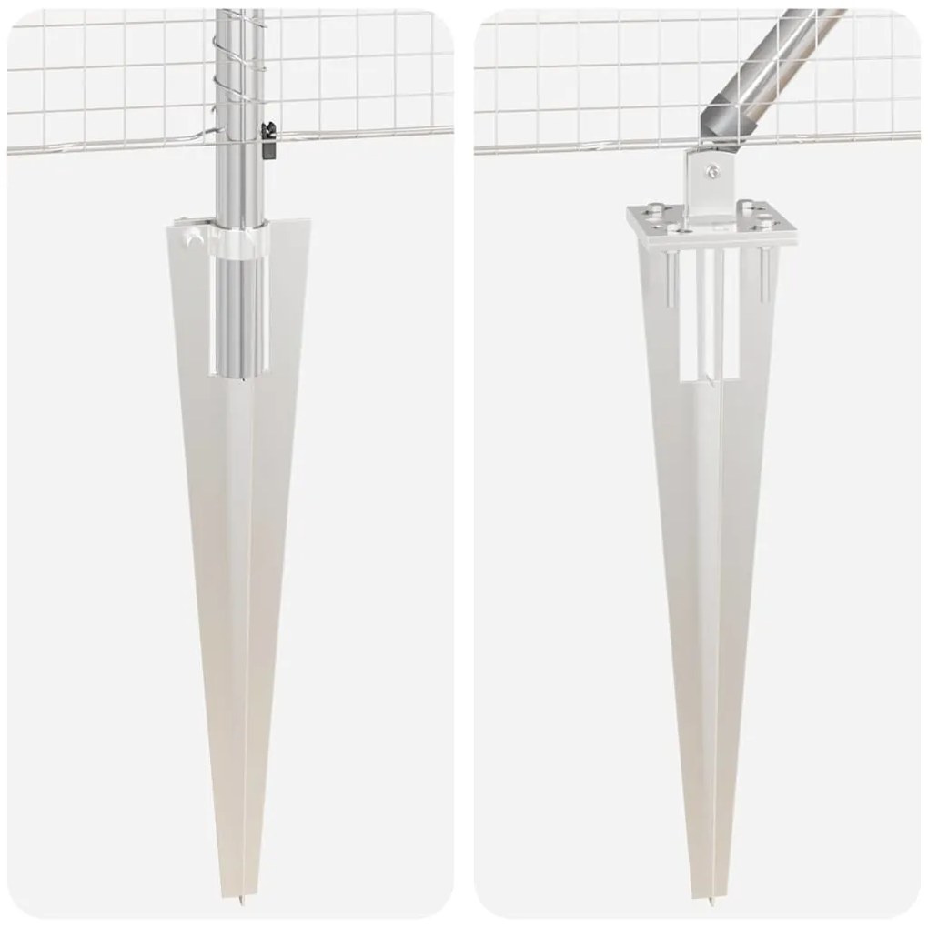 Cerca de Fio Soldado com 13 Postes Spike 1.6x25 m Aço Galvanizado