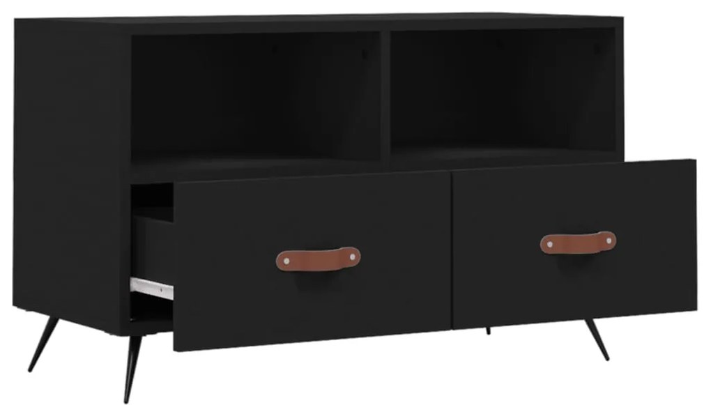 Móvel p/ TV 80x36x50 cm derivados de madeira preto