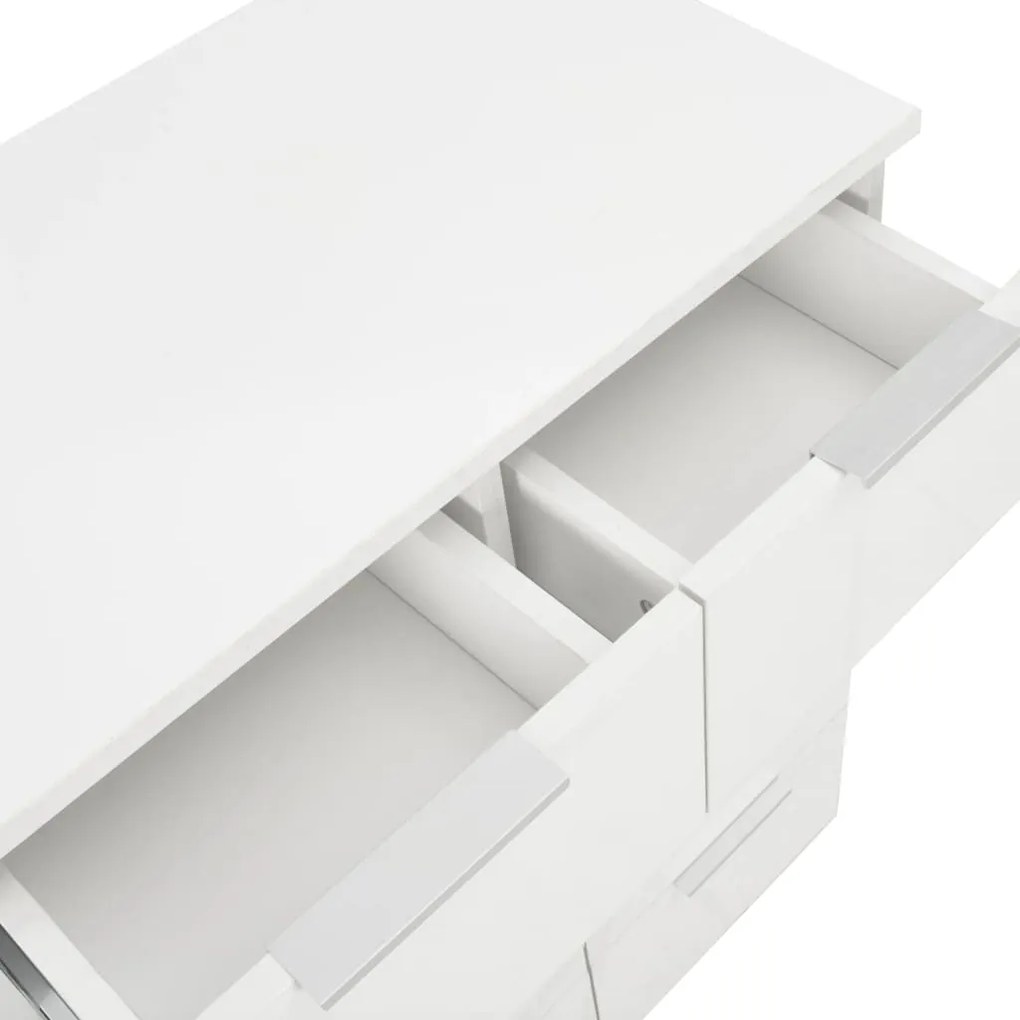 Aparador 60x35x80 cm derivados de madeira branco brilhante